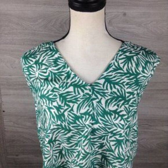 Topshop Green Tie Back printed Crop Top - Picture 5 of 7